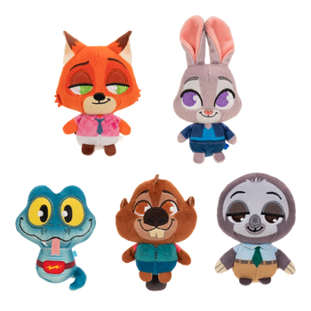 Zootropolis plyšák – balení po 5 kusech, 8 cm