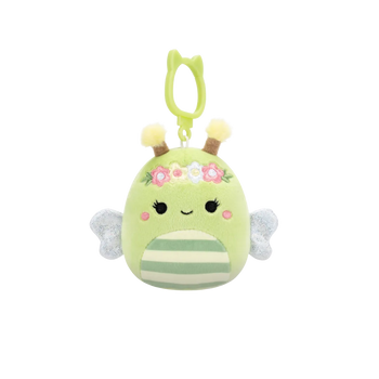 SQUISHMALLOWS klíčenka – Zelený čmelák Sibyl, 9 cm