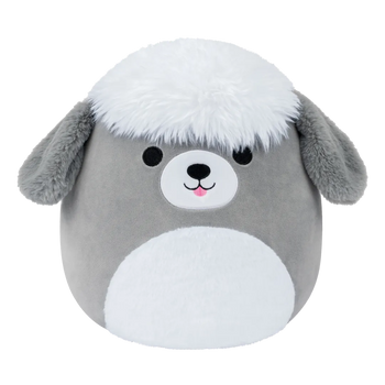 SQUISHMALLOWS Šedo-bílý ovčácký psík Arnold, 13 cm