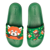 Veselé pantofle Panda červená