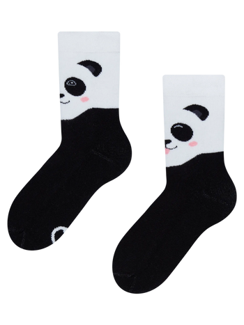 Veselé dětské teplé ponožky Šťastná panda