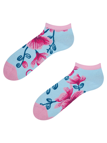 Veselé kotníkové ponožky Orchidej