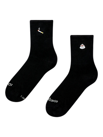 Středně vysoké žebrované ponožky Morning Ritual