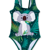 Veselé dívčí plavky Koala a listy