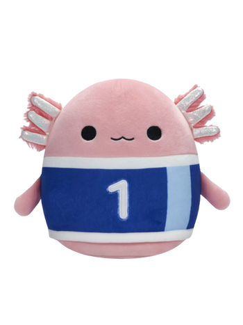 SQUISHMALLOWS Axolotl Archie ve fotbalovém dresu, 20 cm