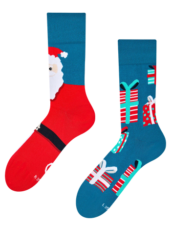 Veselé ponožky Santa a dárky