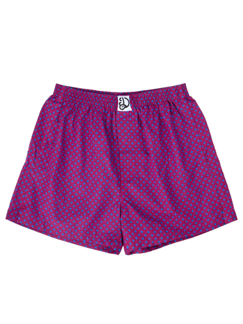 Modro-fuchsiové pánské vzorované trenky