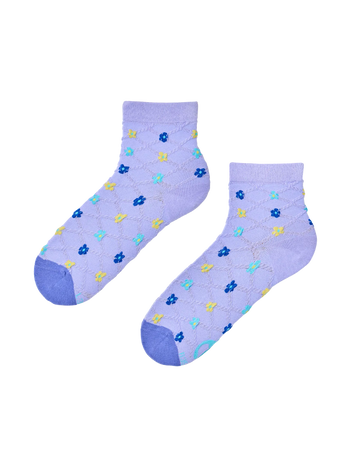 Cutecore ponožky Fialové a modré kvítky